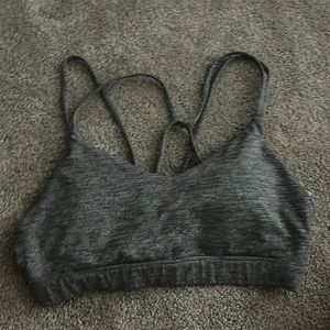 Grey sports bra